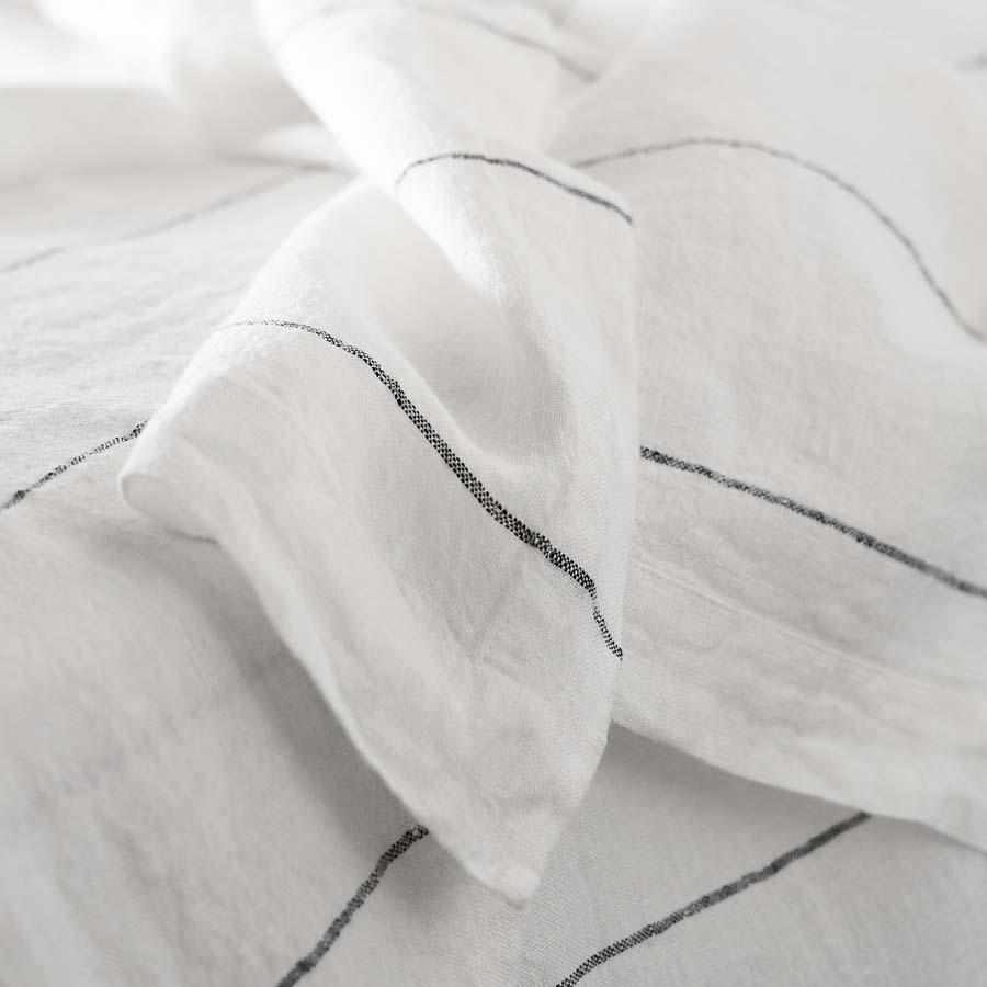 Carter Euro Linen Flat Sheet and Fitted Sheet Set
