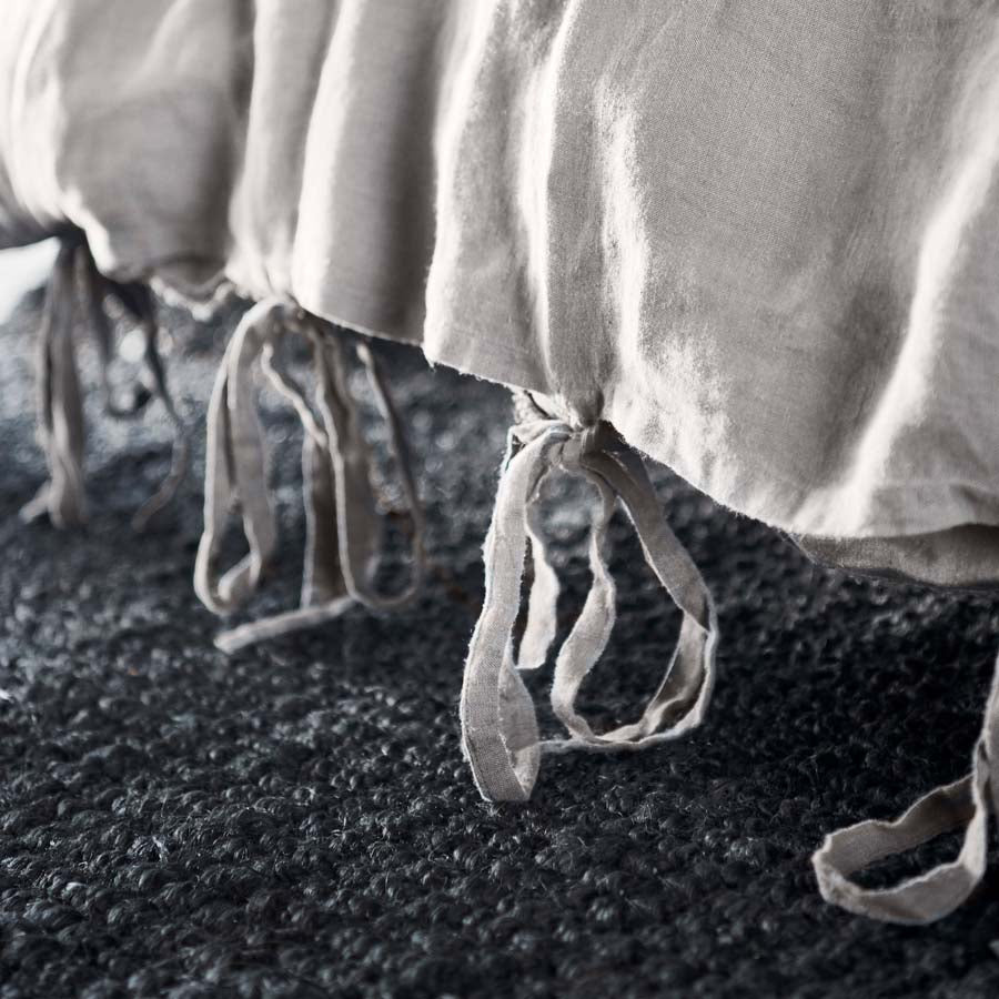 French Linen Quilt Cover - Silver Grey