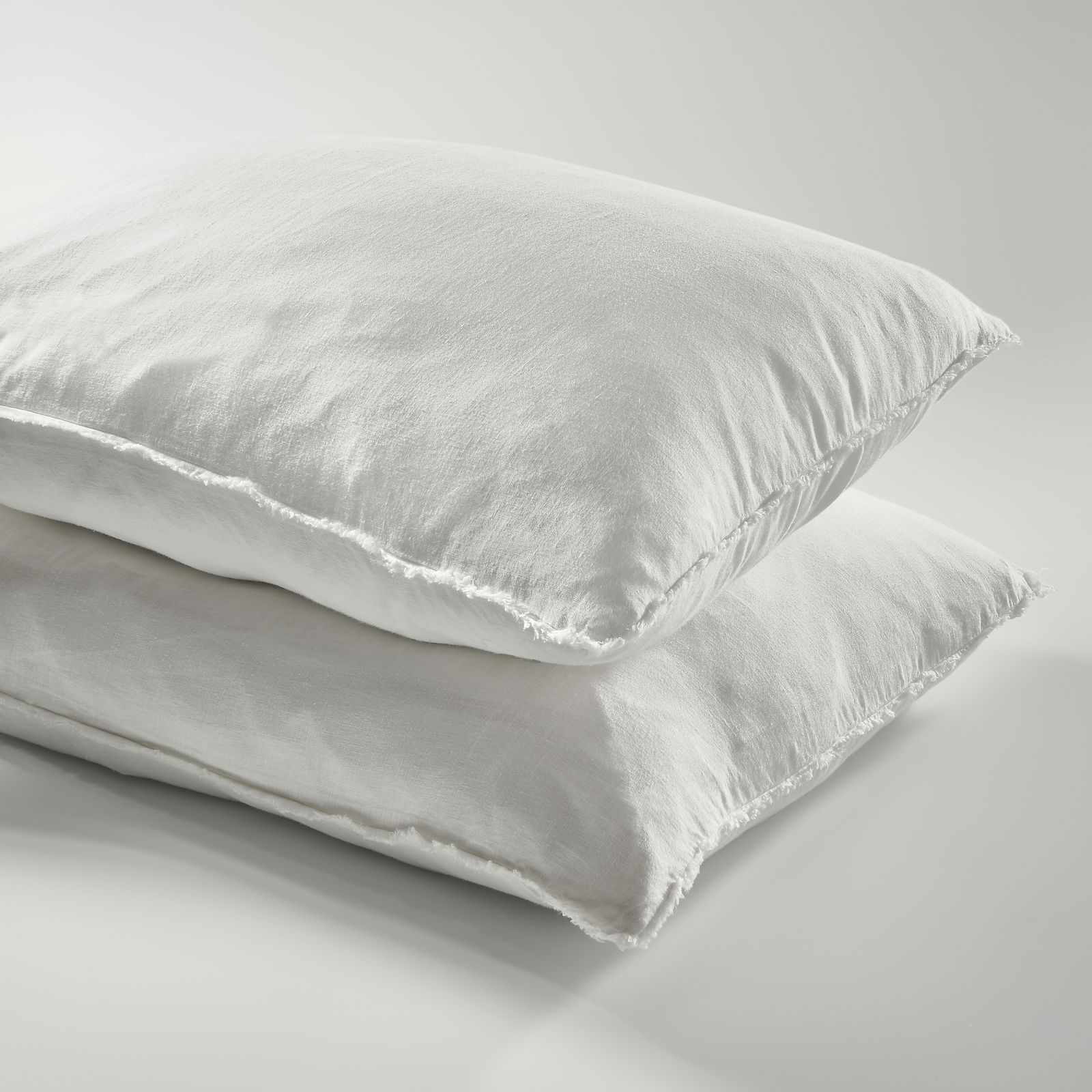 White Euro Linen Pillow Case Set