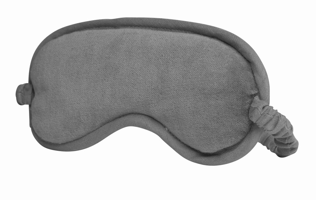 Lynette Velvet Eye Mask w Velvet Bag - Slate