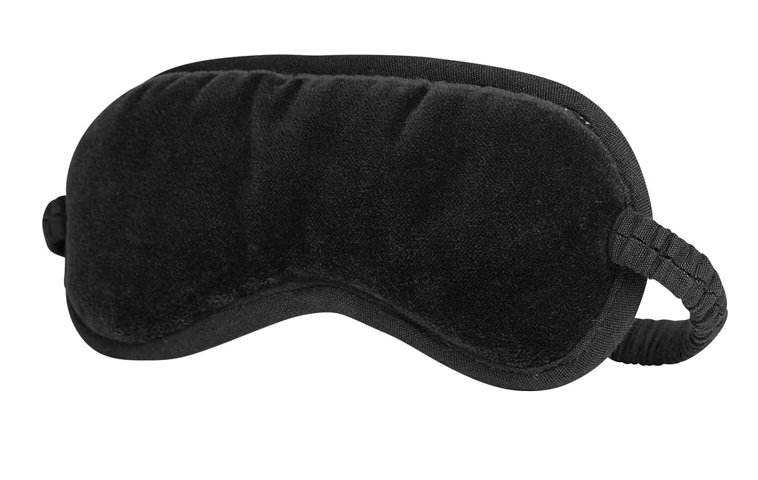 Lynette Velvet Eye Mask w Velvet Bag - Black