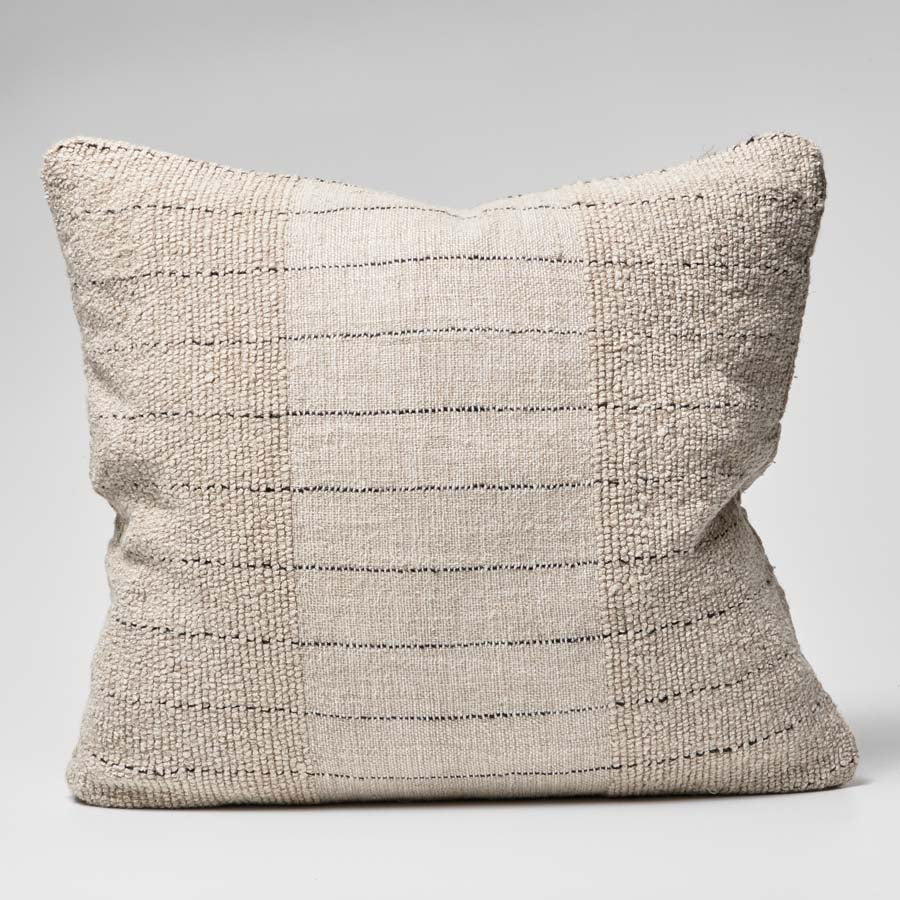 Eadie Lifestyle Mayla hand woven linen cotton cushion with button closure on the reverse side