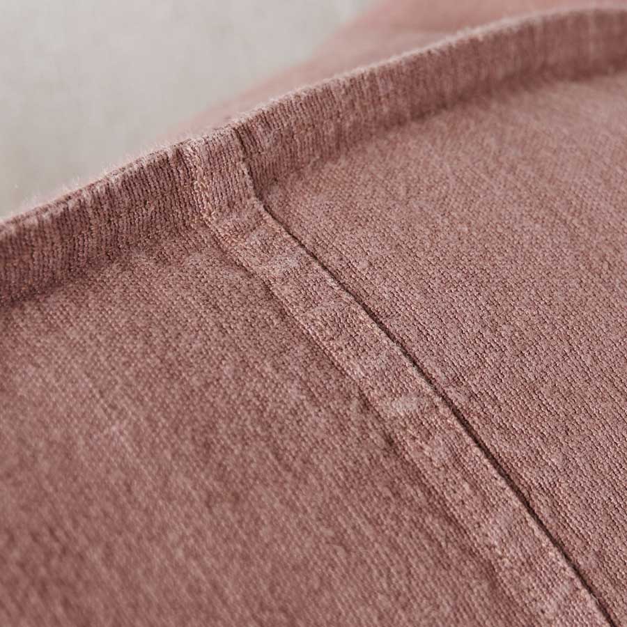 uca Linen Cushion in Desert Rose colour crafted from 100% pre washed linen