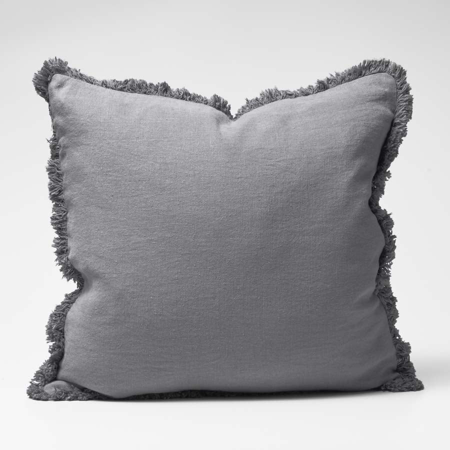 Eadie Lifestyle Luca Boho Linen Cushion in Slate