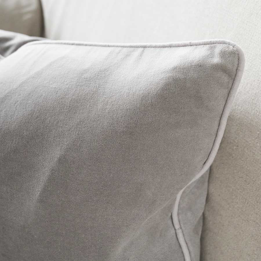Lynette Velvet Cushion - Silver Grey