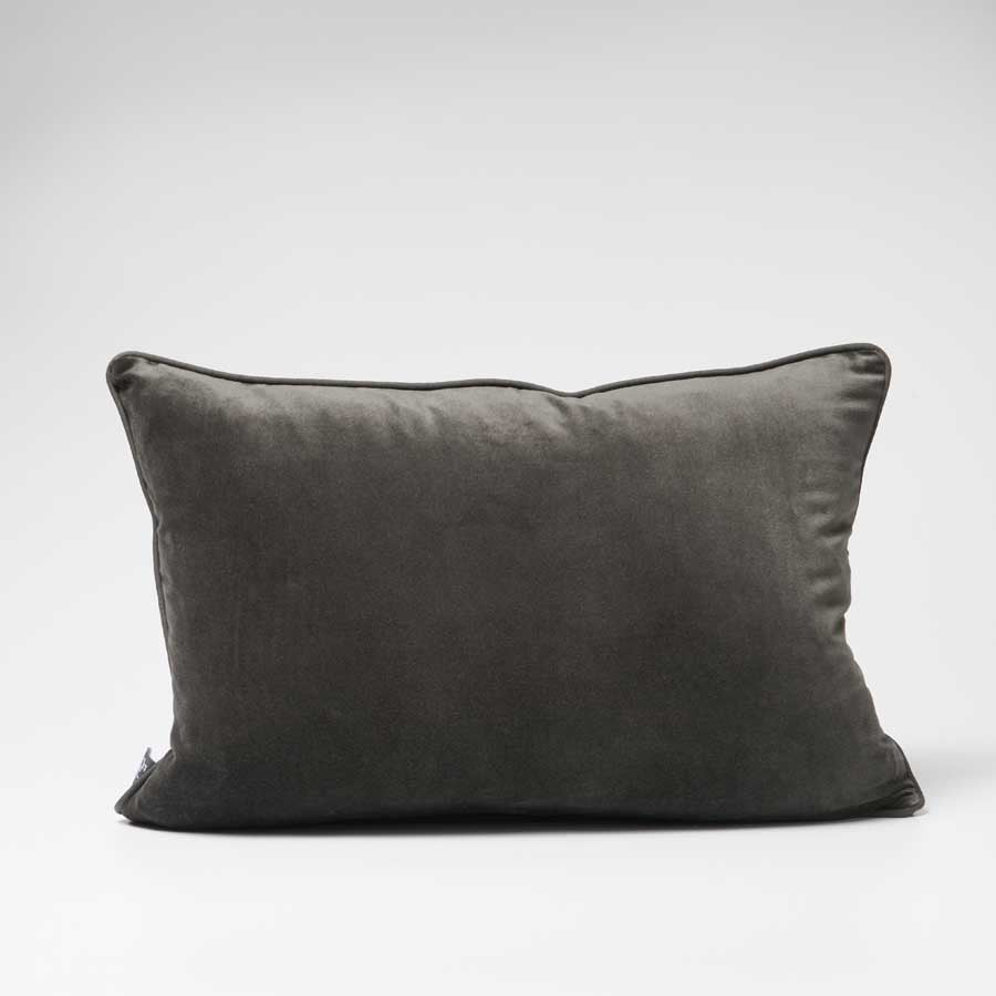 Lynette Velvet Cushion - Coal