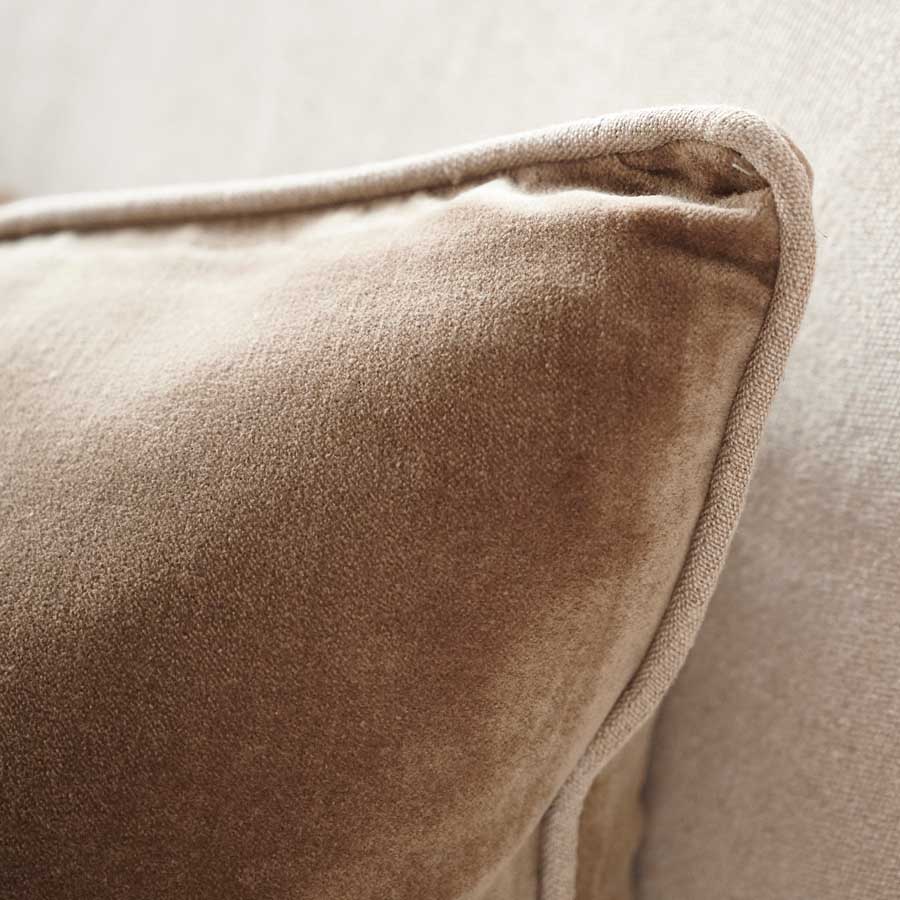 Lynette Velvet Cushion - Natural