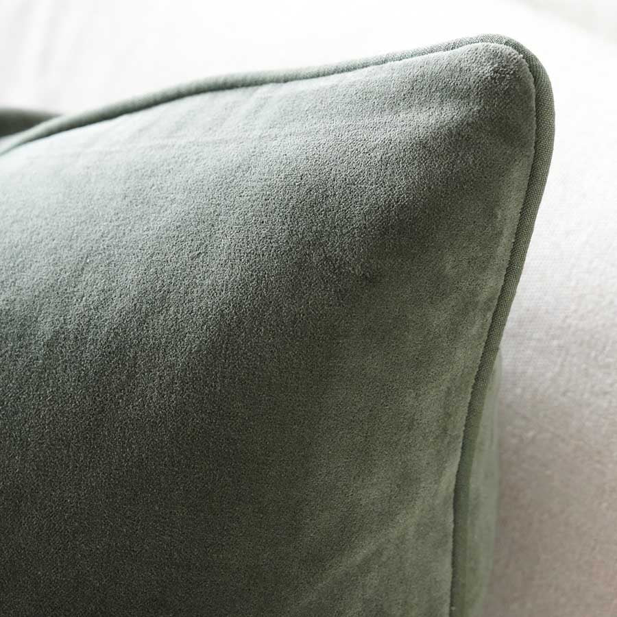 Lynette Velvet Cushion - Khaki