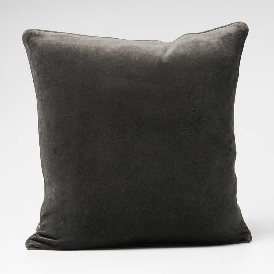 Lynette Velvet Cushion - Coal