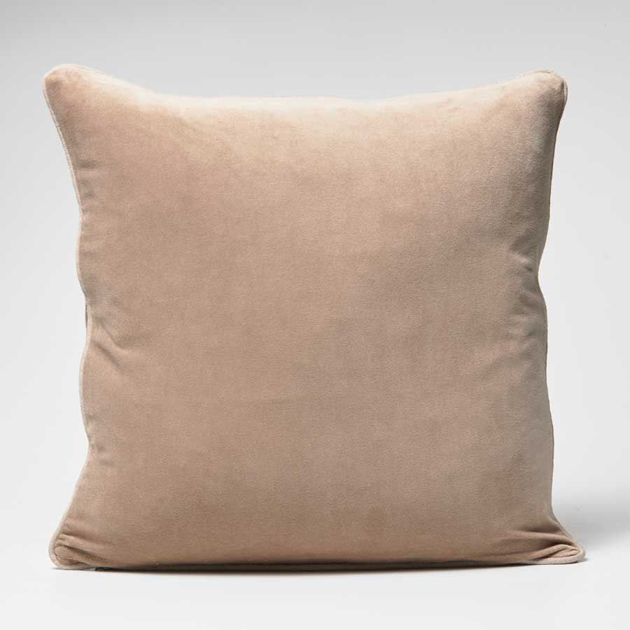 Lynette Velvet Cushion - Natural
