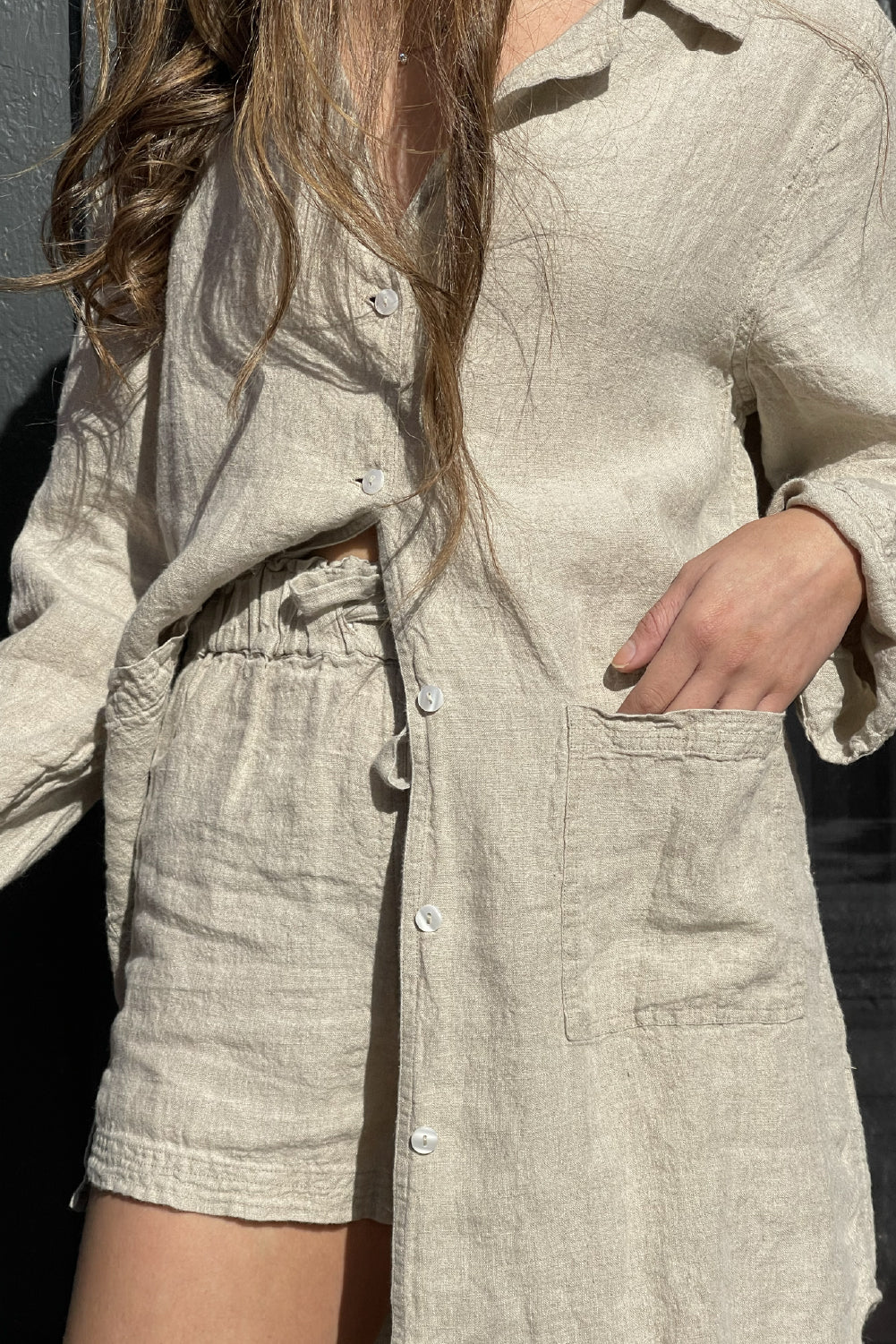 The Linen Shorts - Natural