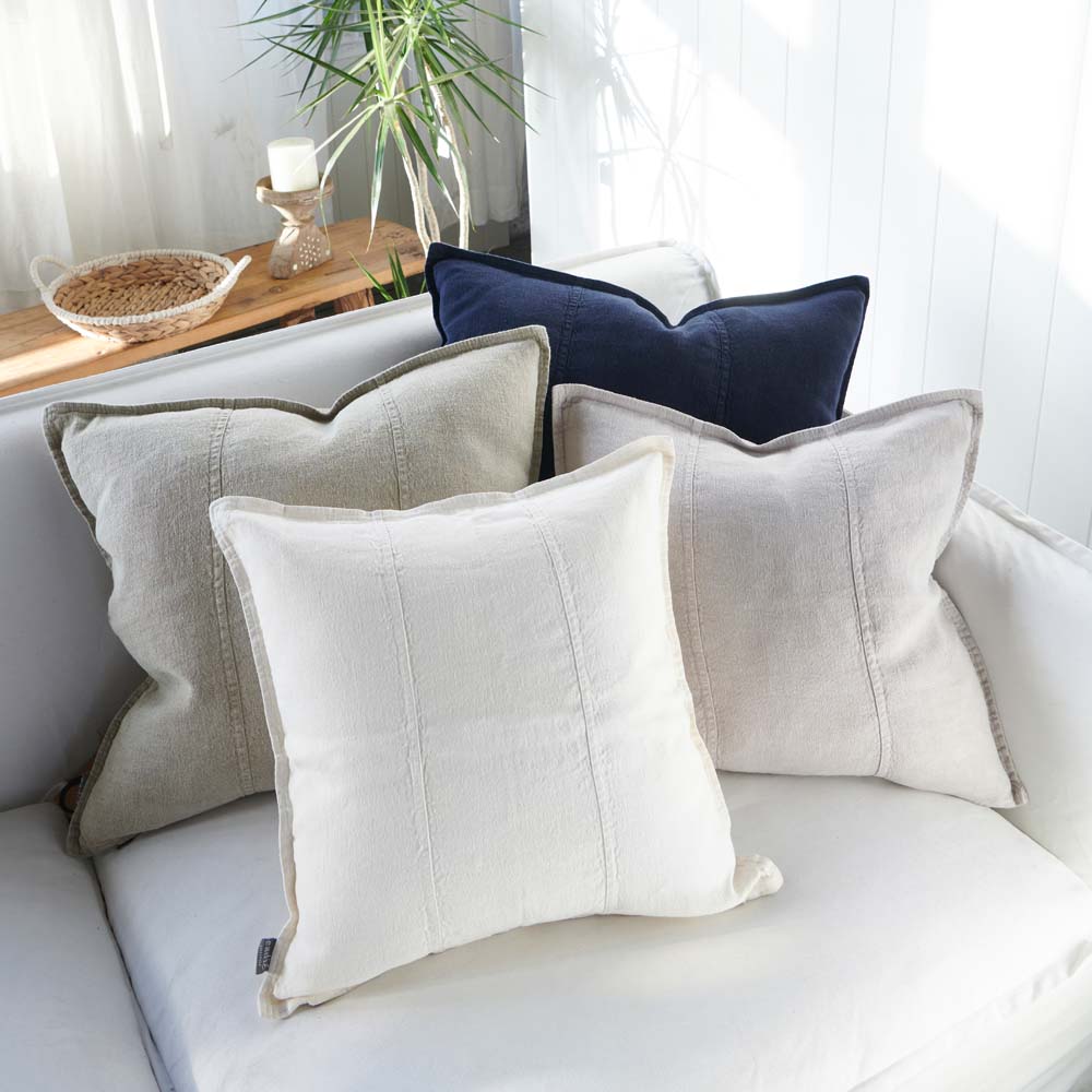 Luca Linen Outdoor Cushion - Silver Grey