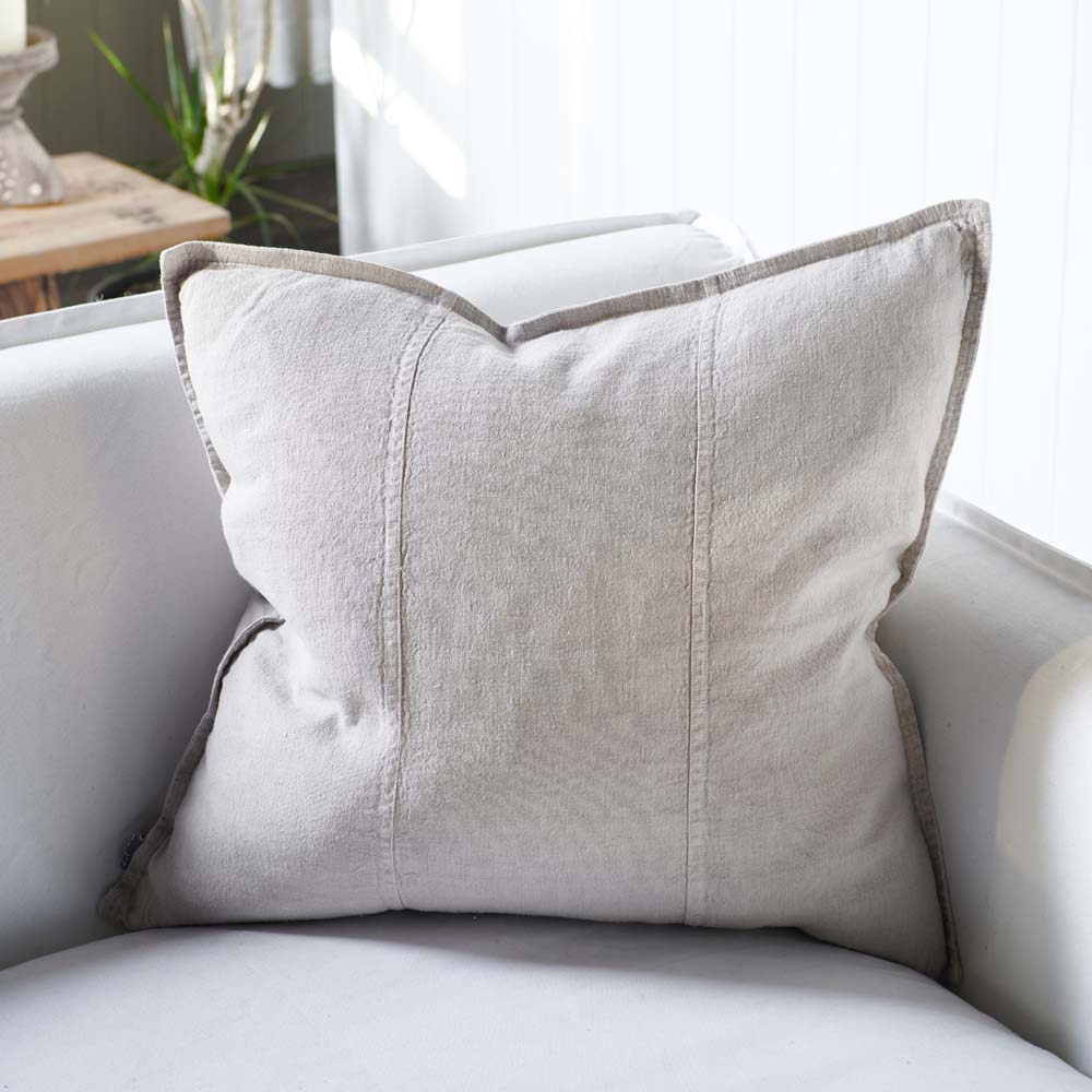 Luca Linen Outdoor Cushion - Silver Grey