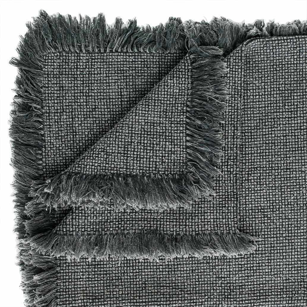 Dark Slate Gray Chelsea Throw - Slate Slate / Rectangle: 180x150cm