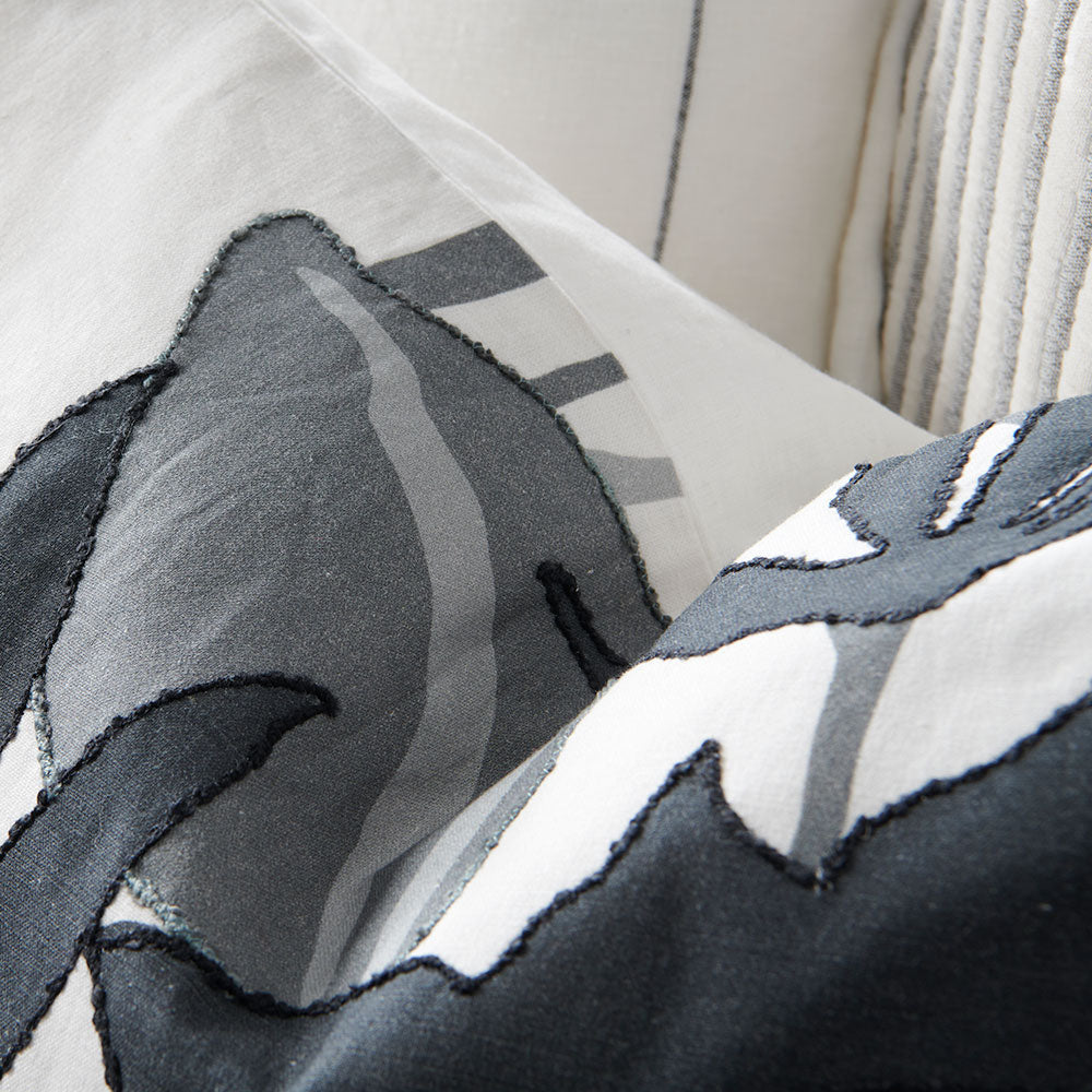 Camille Cushion - Slate/White