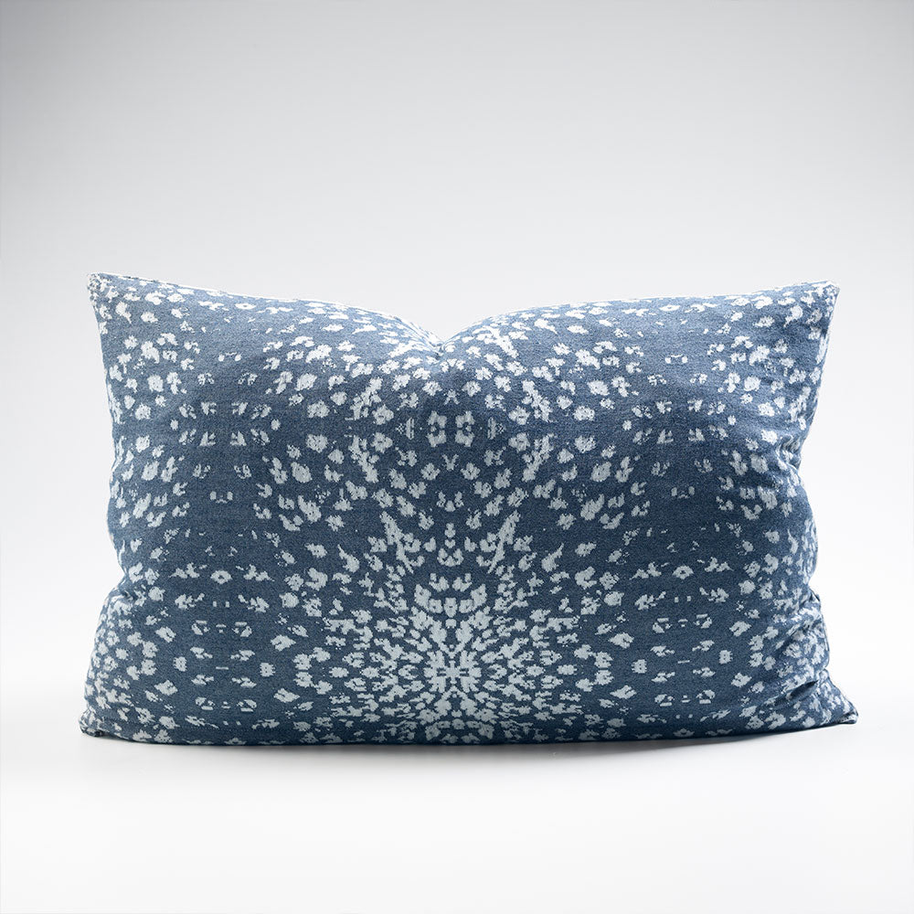 Glacier reversible cushion, navy, cotton/cashmere - 40x60cm