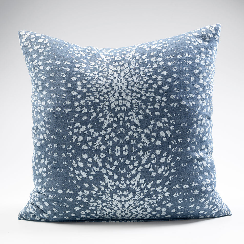 Glacier reversible cushion, navy, cotton/cashmere - 60x60cm