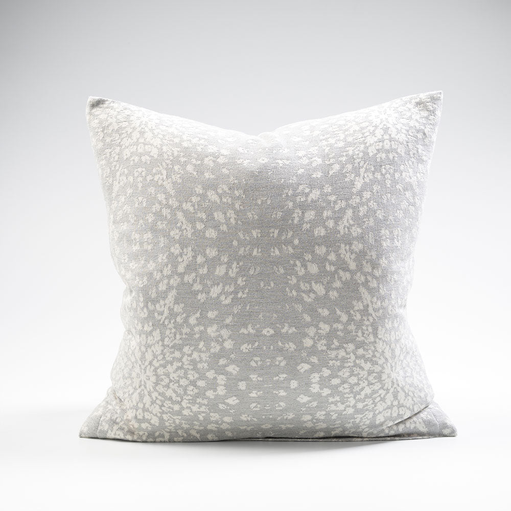 Glacier reversible cushion, silver grey, cotton/cashmere - 50x50cm