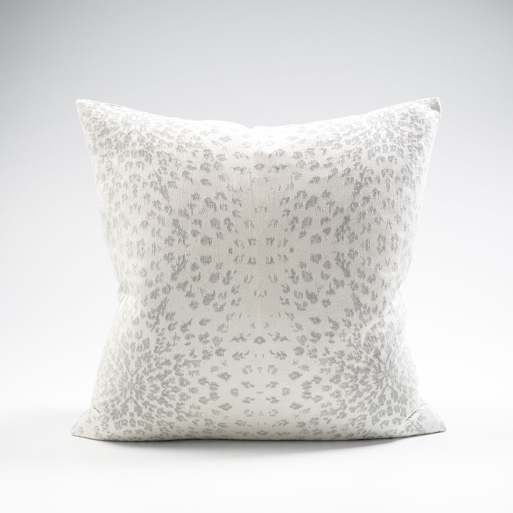 Glacier reversible cushion, silver grey, cotton/cashmere - 50x50cm
