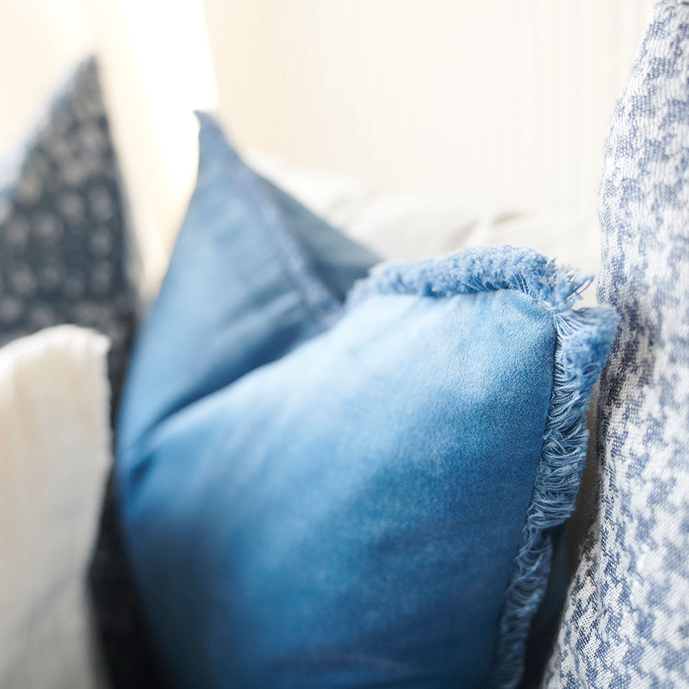 Lynette boho velvet cushion - skylar