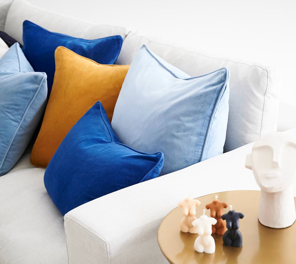 Lynette Velvet Cushion - Mustard