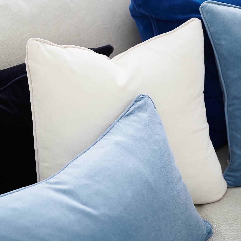 Lynette Velvet Cushion - White