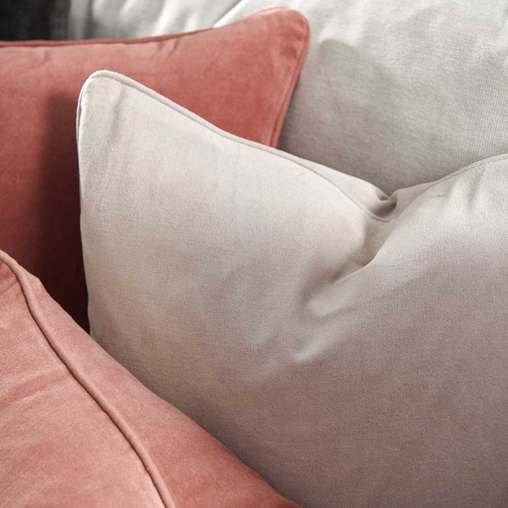 Lynette Velvet Cushion - Silver Grey