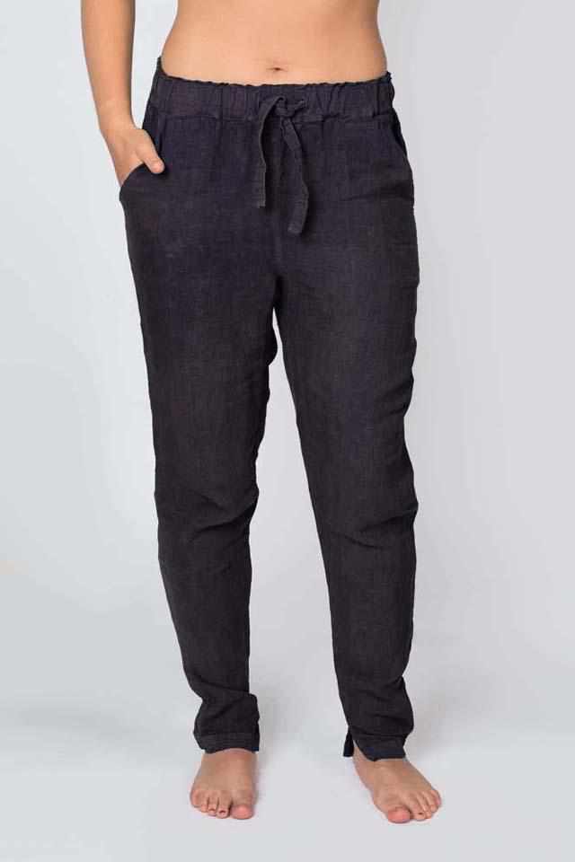 Dark Slate Gray The Linen Lounge Pants - Black Black / S/M,Black / M/L,Black / XL