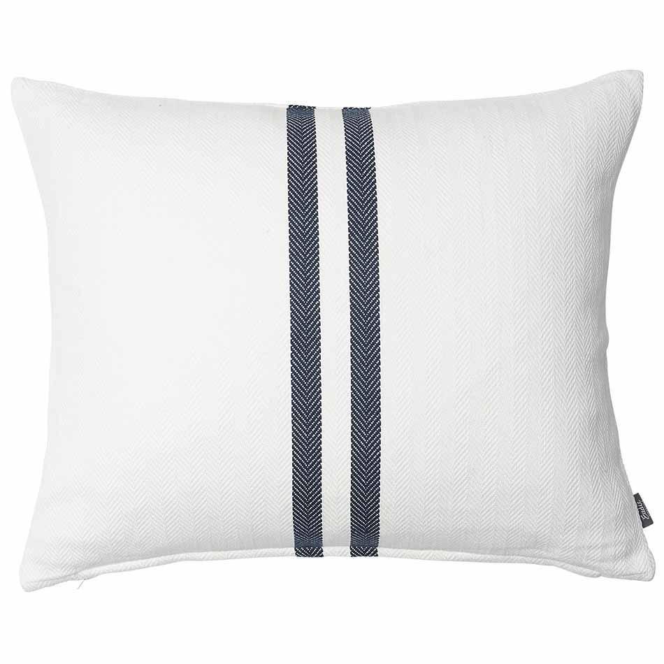 Dim Gray Simpatico Cushion - Navy White/Navy / Rectangle: 50x60cm