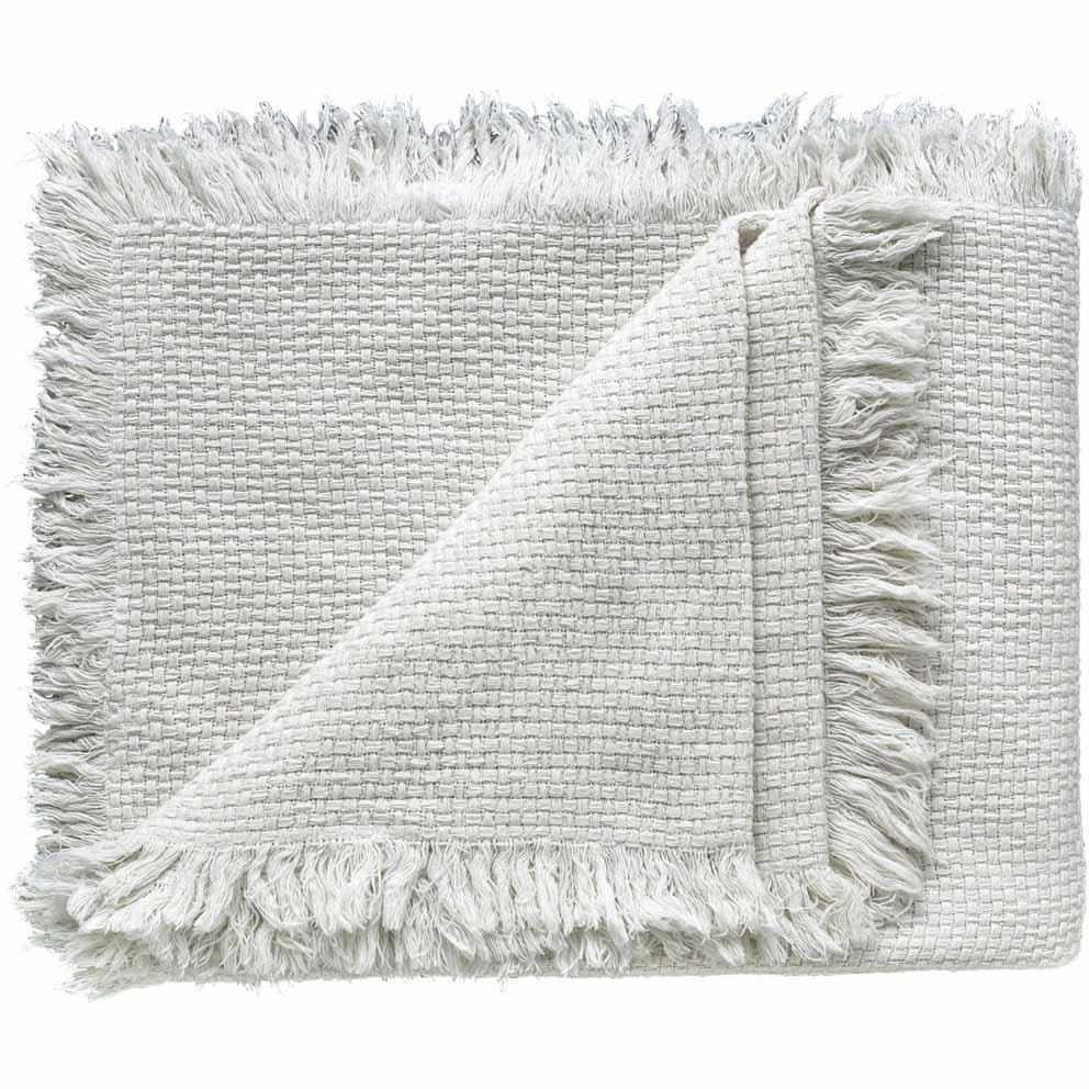 Gray Chelsea Throw - White White / Rectangle: 180x150cm