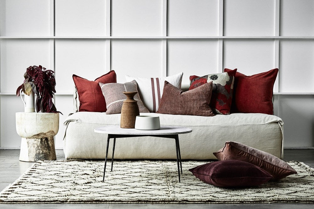 Lynette Cushion - Burgundy