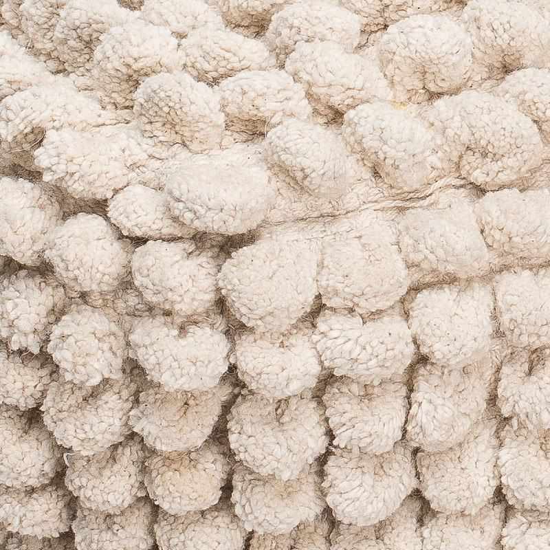 Antique White Artisan Large Square Ottoman Cover Natural