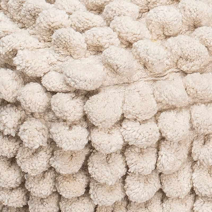 Antique White Artisan Large Square Ottoman Cover Natural