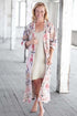 White Smoke The Posy Linen Robe OSFA / Rose Floral