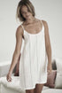 White with charcoal stripe Carter Linen Slip Dress