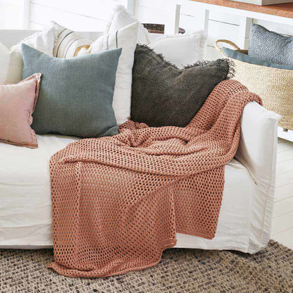 Gray Abrazo Throw - Rose Dust Rose Dust / Rectangle: 200x140cm