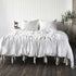 White Euro linen quilt cover and linen pillow cases