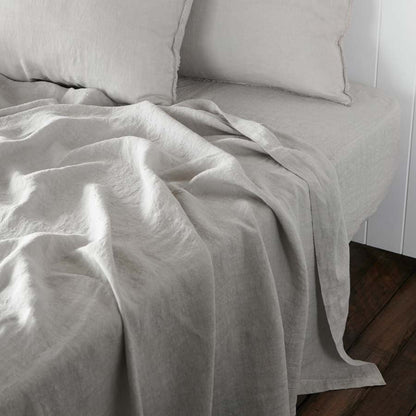 French Linen Quilt Cover - Silver Grey