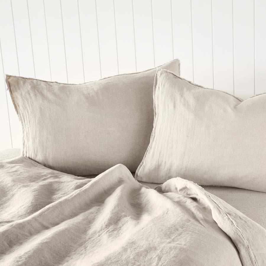 Natural Euro Linen Pillow Case Set