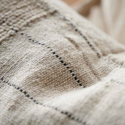Eadie Lifestyle Mayla hand woven linen cotton cushion with button closure on the reverse side