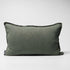 Luca Linen Cushion in Khaki crafted from 100% pre washed linen