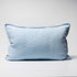 Luca Linen Cushion in soft blue crafted from 100% pre washed linen