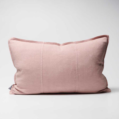 Luca Linen Cushion in musk crafted from 100% pre washed linen