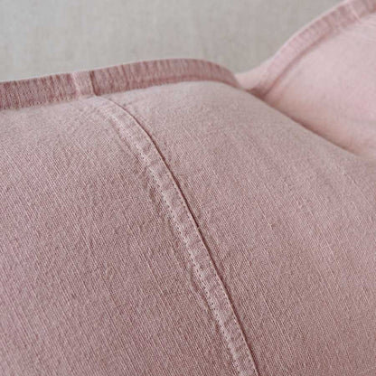 Luca Linen Cushion in musk crafted from 100% pre washed linen
