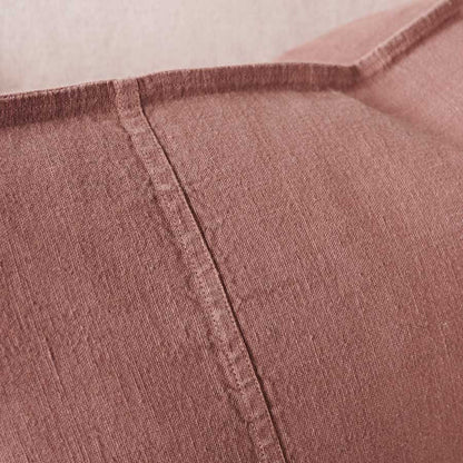 uca Linen Cushion in Desert Rose colour crafted from 100% pre washed linen
