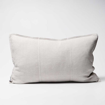 Luca Linen Cushion in silver grey crafted from 100% pre washed linen