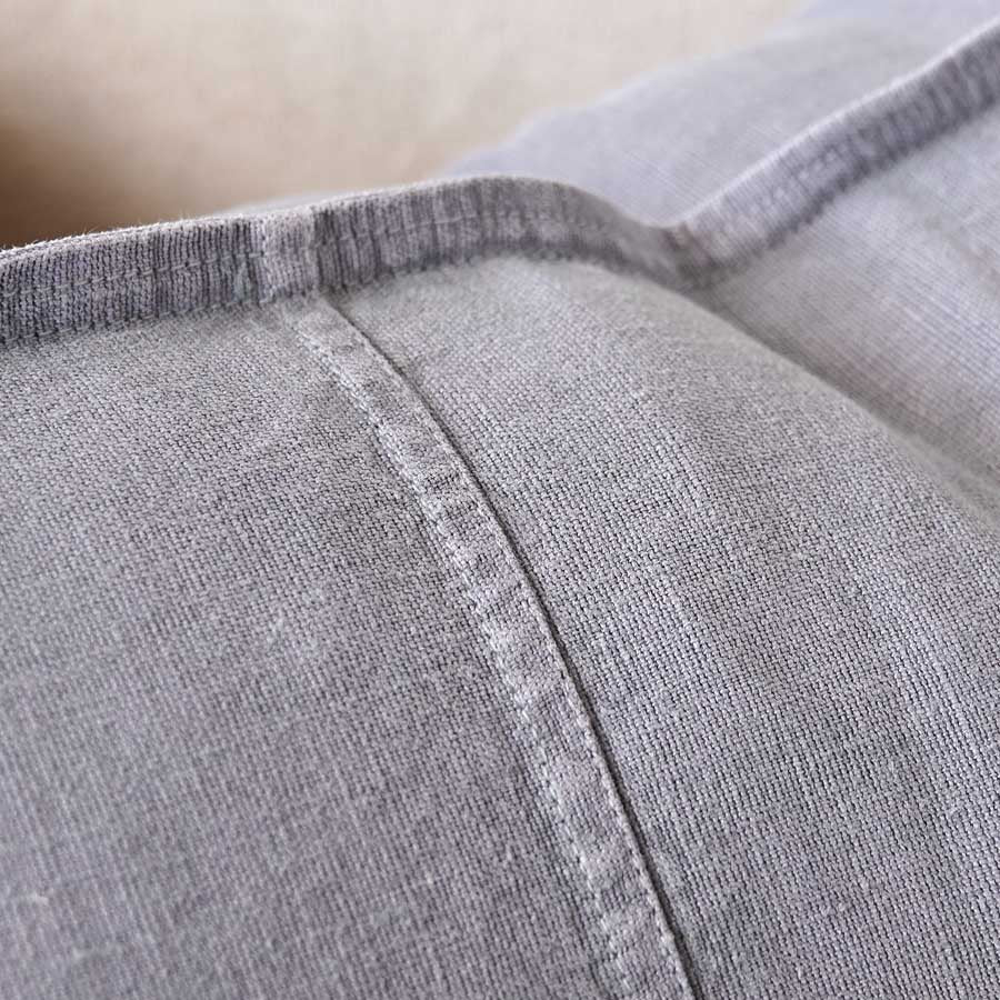 Luca Linen Cushion in slate crafted from 100% pre washed linen