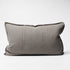 Luca Linen Cushion in Coal colour crafted from 100% pre washed linen