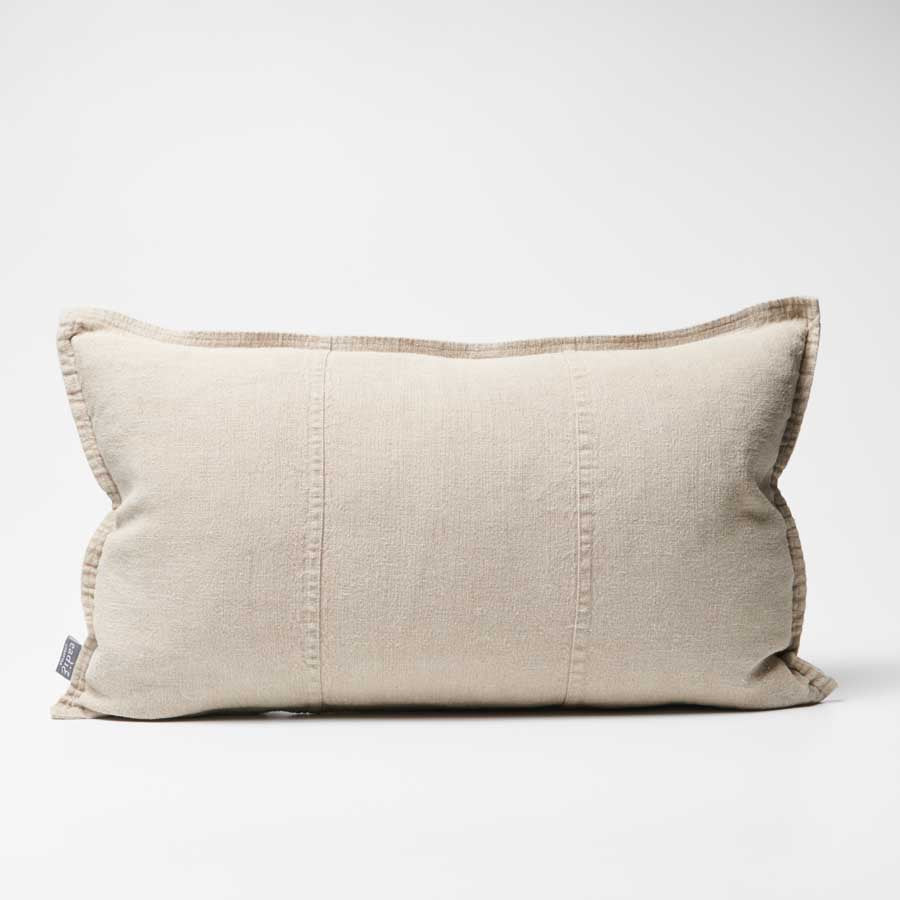 Luca Linen Cushion in natural crafted from 100% pre washed linen