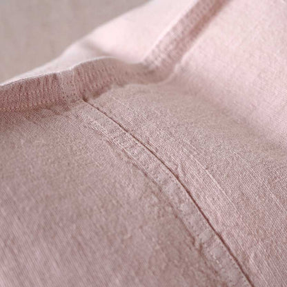 Luca Linen Cushion in musk crafted from 100% pre washed linen